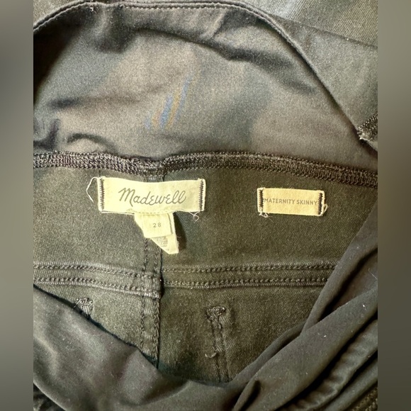 Madewell | Maternity Over-the-Belly Skinny Jeans in Black Sea | Women's Size 28 - Picture 5 of 7